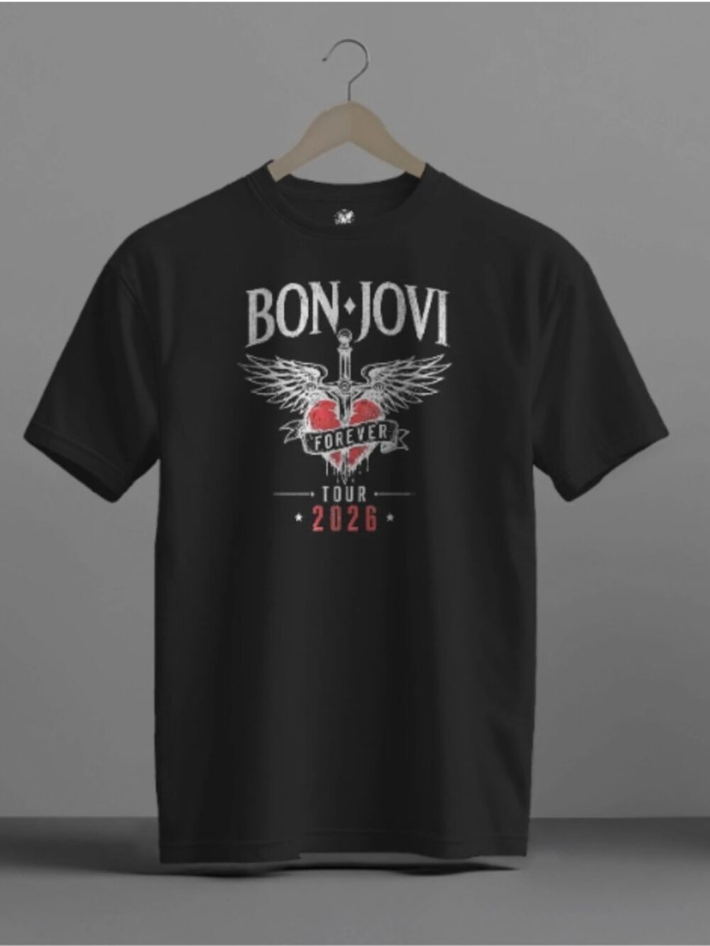 Bon Jovi Forever 2026 Tour Graphic Black T-Shirt